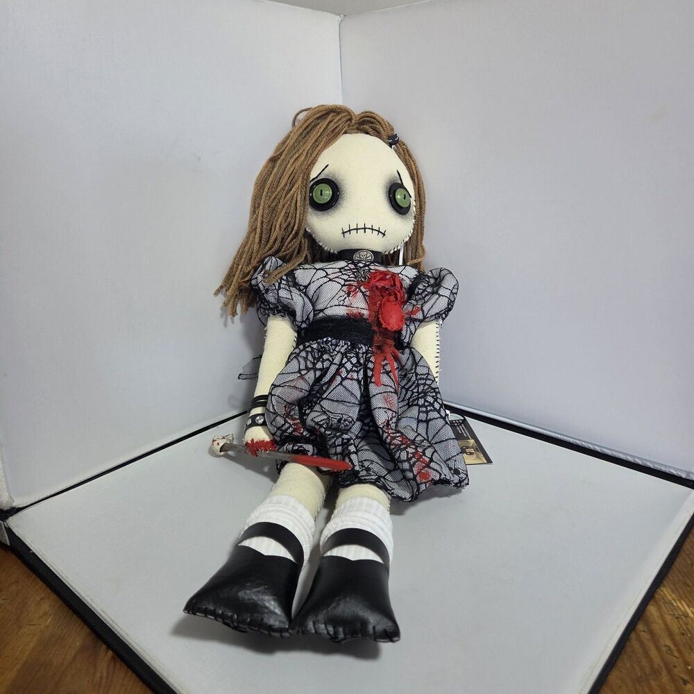 Tattered Rags Handmade Gothic Rag Doll by Jodi Cain 23" Bloody love NWT